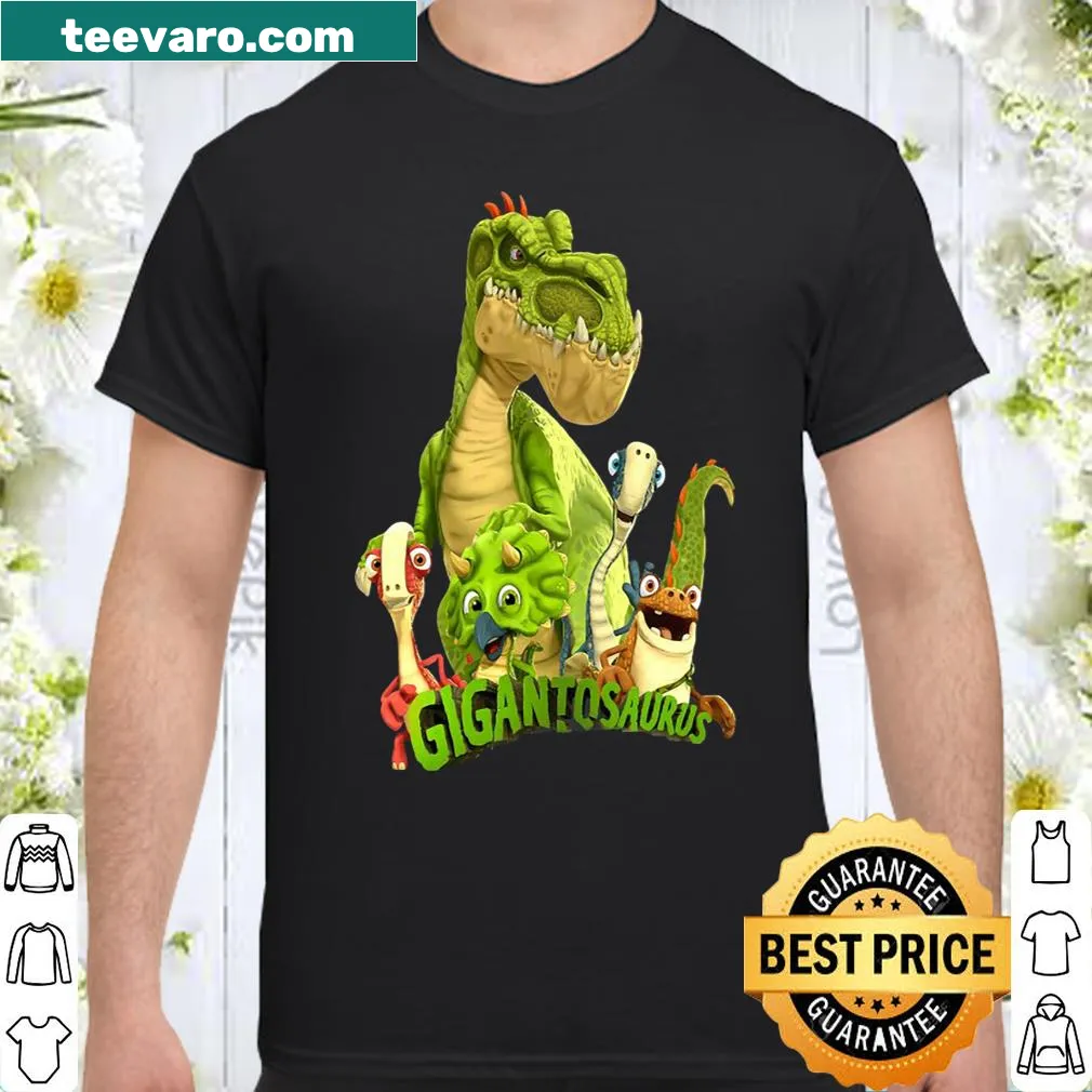 Gigantosaurus and kid dinosaurs graphic t-shirt for children
