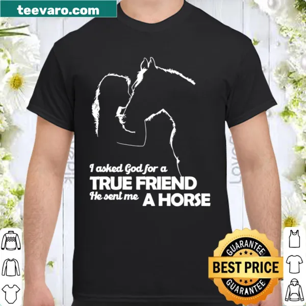 Vintage-style shirt with a heartfelt message about friendship and horses.