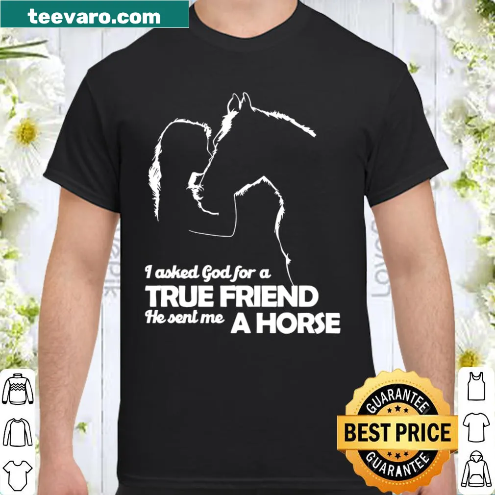 Vintage-style shirt with a heartfelt message about friendship and horses.