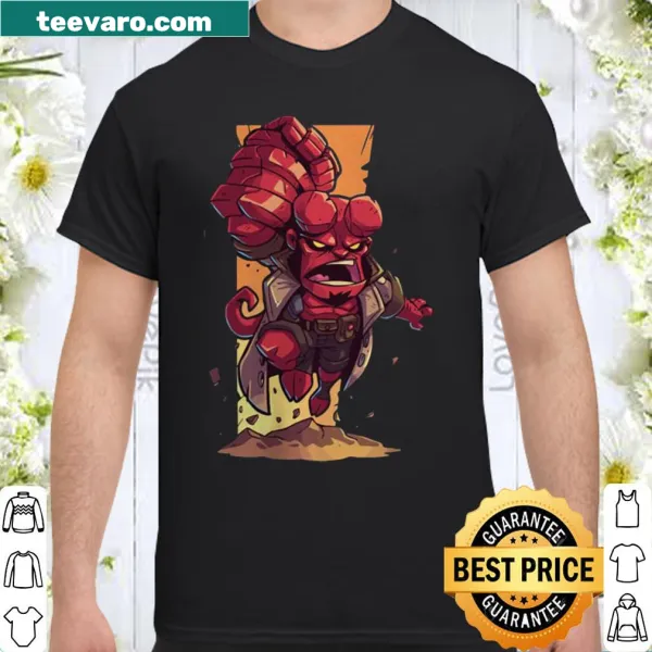 Shirt featuring original Hellboy artwork