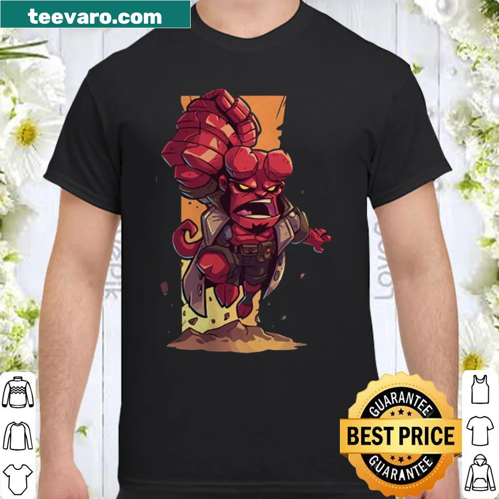 Shirt featuring original Hellboy artwork