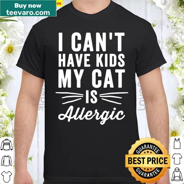 Funny cat lover shirt with text about cats and children