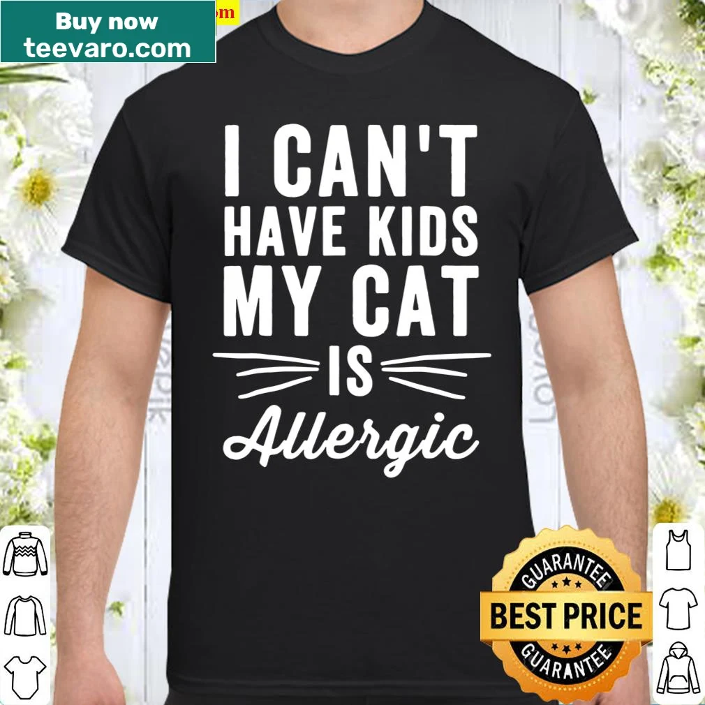 Funny cat lover shirt with text about cats and children