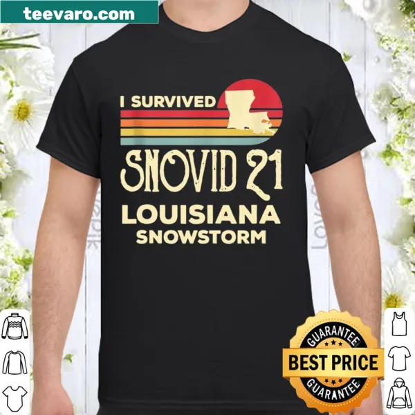 Retro shirt celebrating survival of Louisiana snowstorm