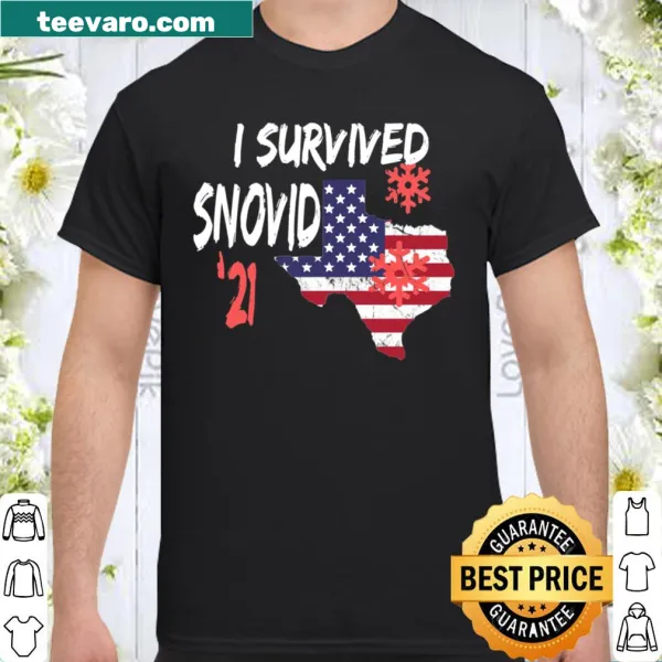 Bold I Survived Winter Snow Storm 2021 shirt with icy visuals