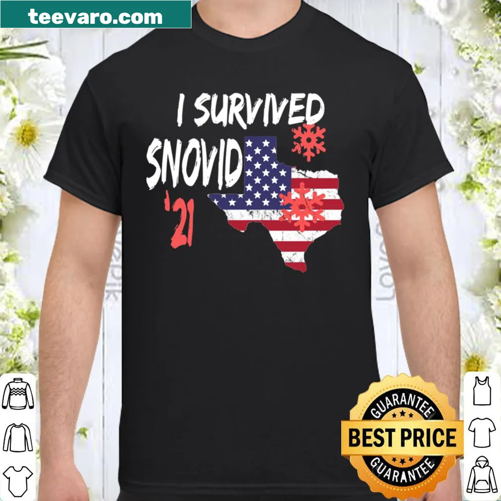 Bold I Survived Winter Snow Storm 2021 shirt with icy visuals