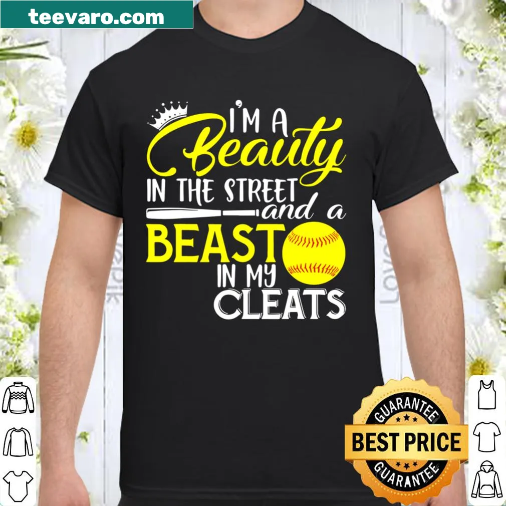 Stylish shirt with playful phrase about beauty and strength