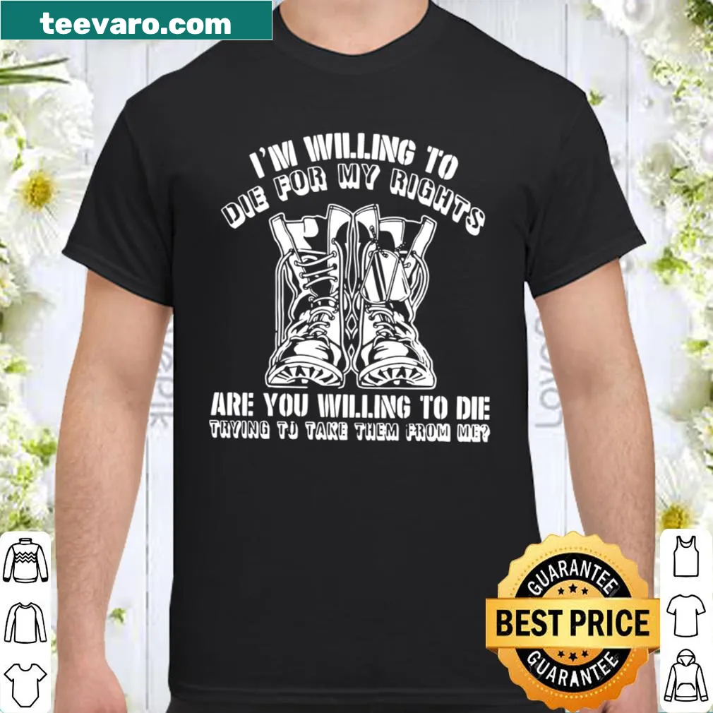 Bold text shirt declaring willingness to fight for rights