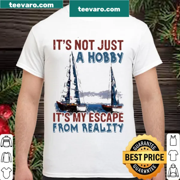 Inspirational sailing shirt with waves and motivational text