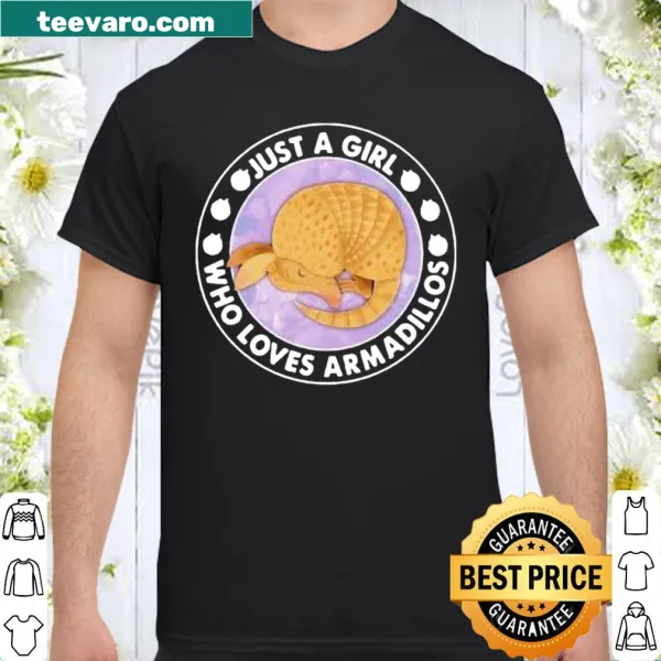 Cute armadillo illustration t-shirt design