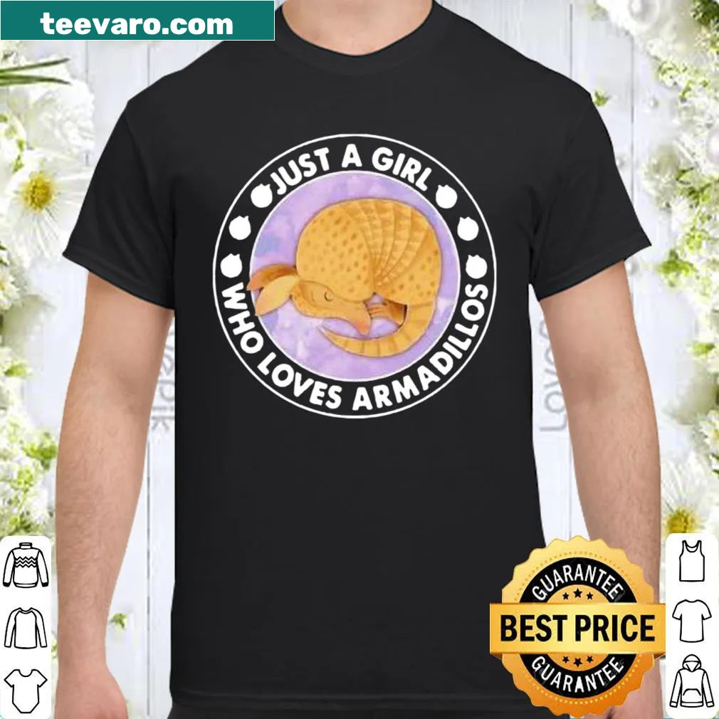Cute armadillo illustration t-shirt design
