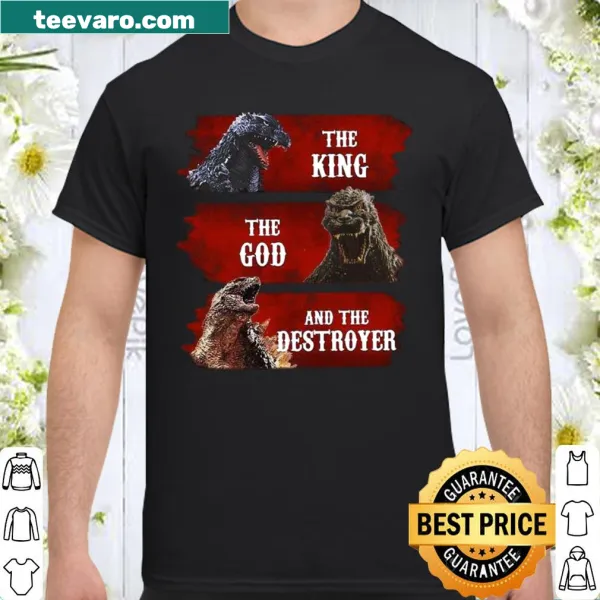 Illustration of King Kong and Godzilla battling on a limited edition shirt