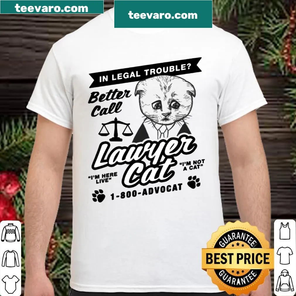 Lawyer cat shirt featuring humorous Zoom phrase