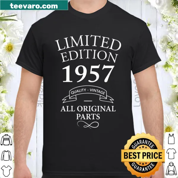 Funny 1957 birthday present T-shirt design with playful graphics