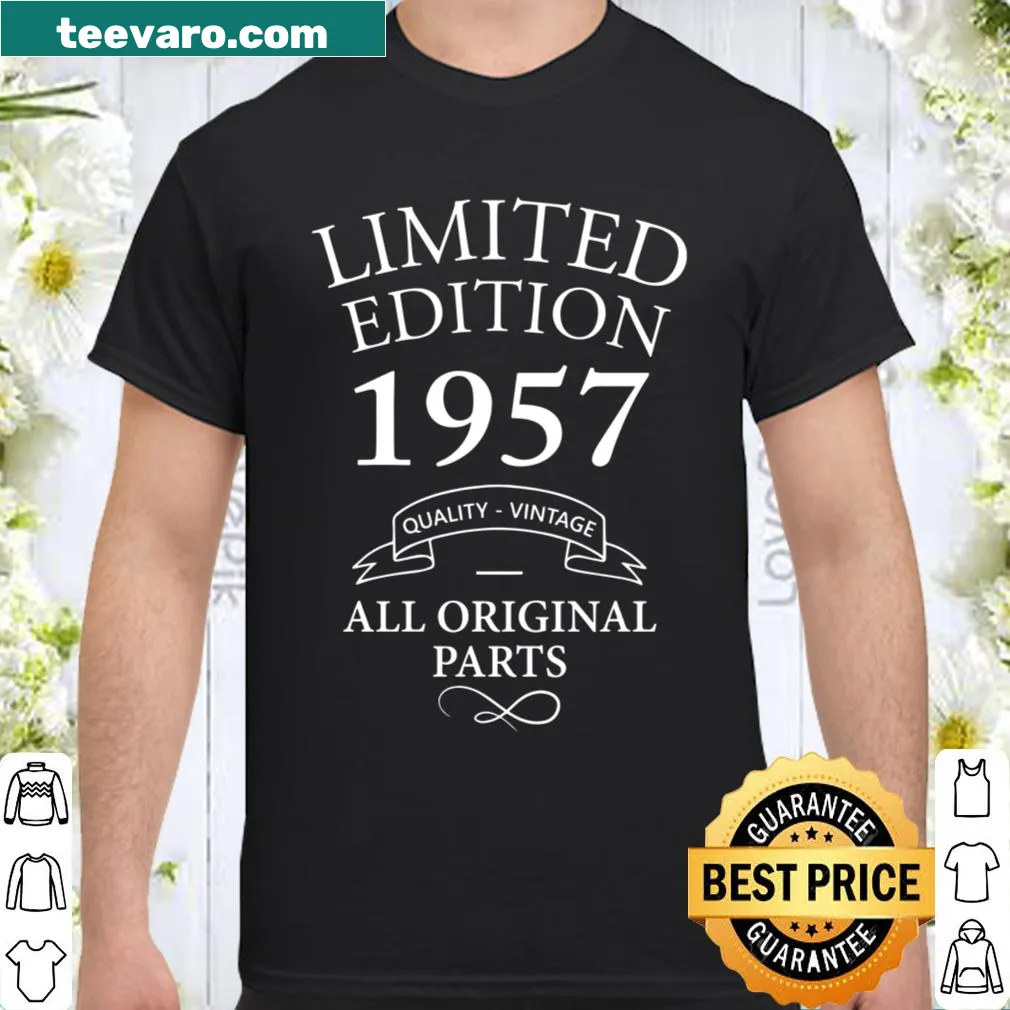 Funny 1957 birthday present T-shirt design with playful graphics