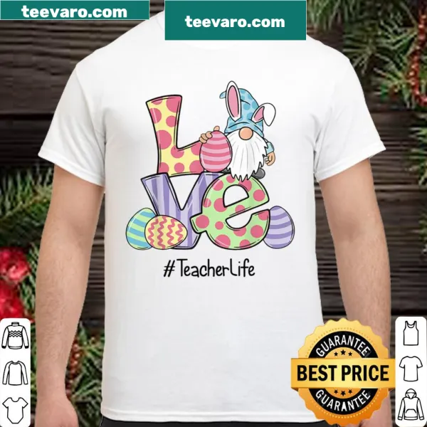 Cute gnome graphic shirt for teachers celebrating Easter