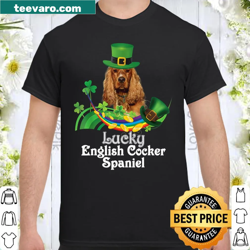 Cute English Cocker Spaniel leprechaun design for St. Patrick's Day
