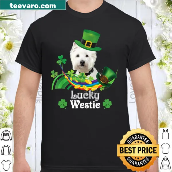Cute Westie dog leprechaun design for St. Patrick's Day