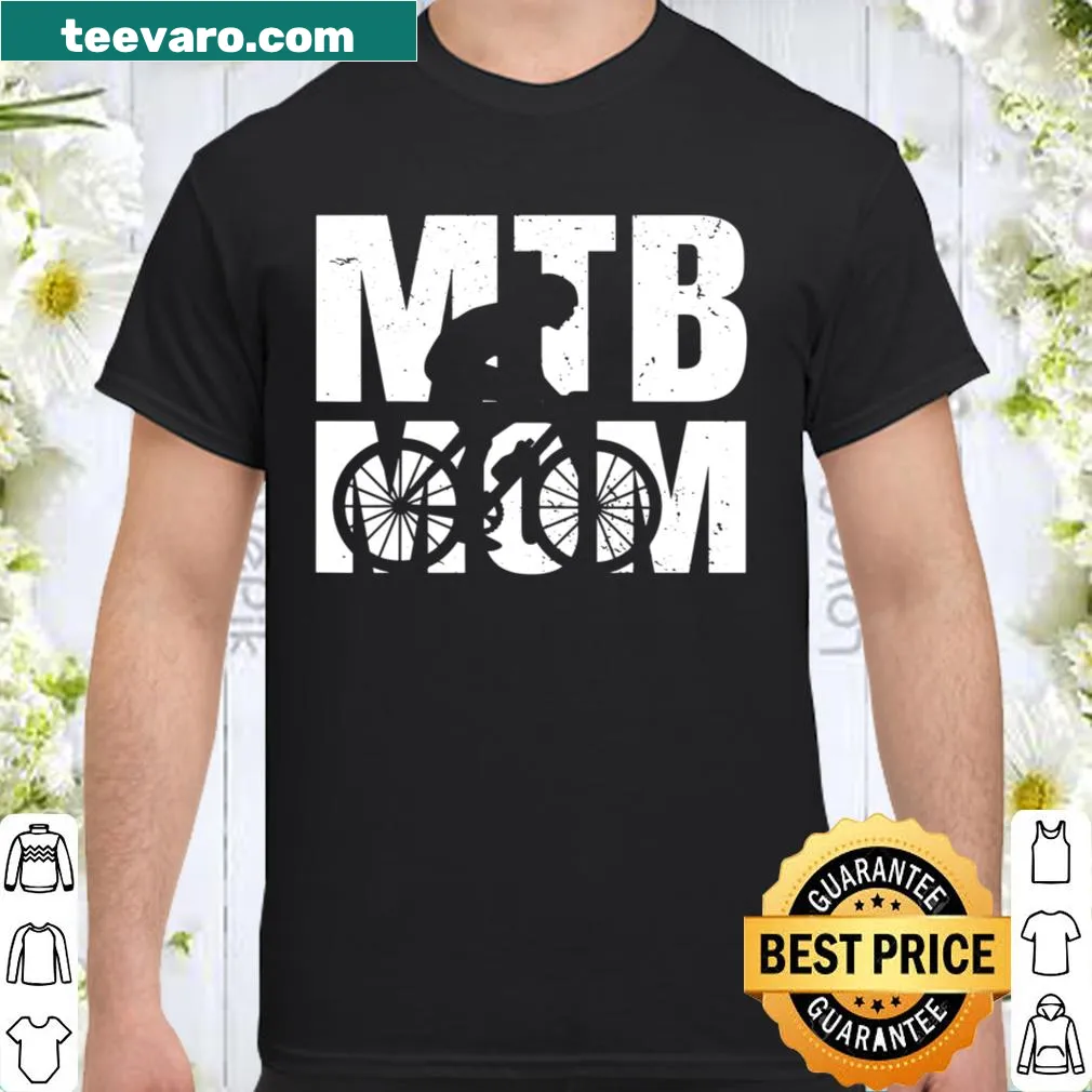 MTB Mom t-shirt with mountain biking graphics and text