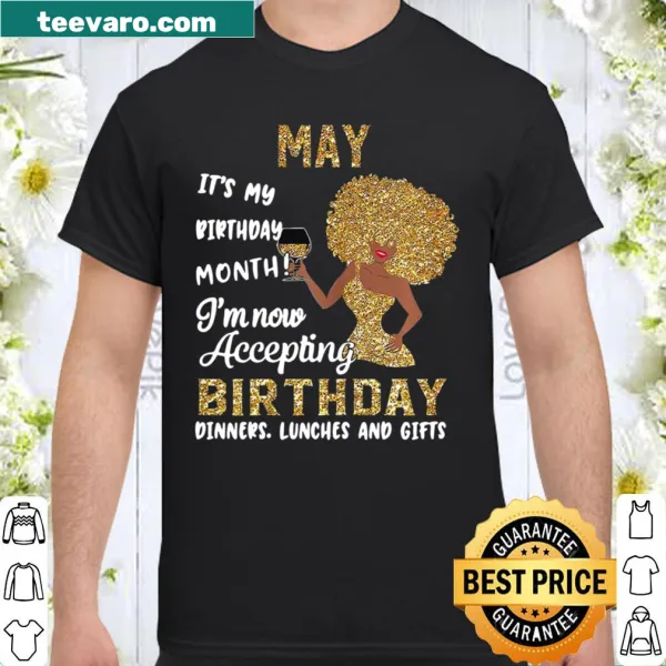Fun birthday shirt with the phrase 'It's My Birthday Month' prominently displayed.