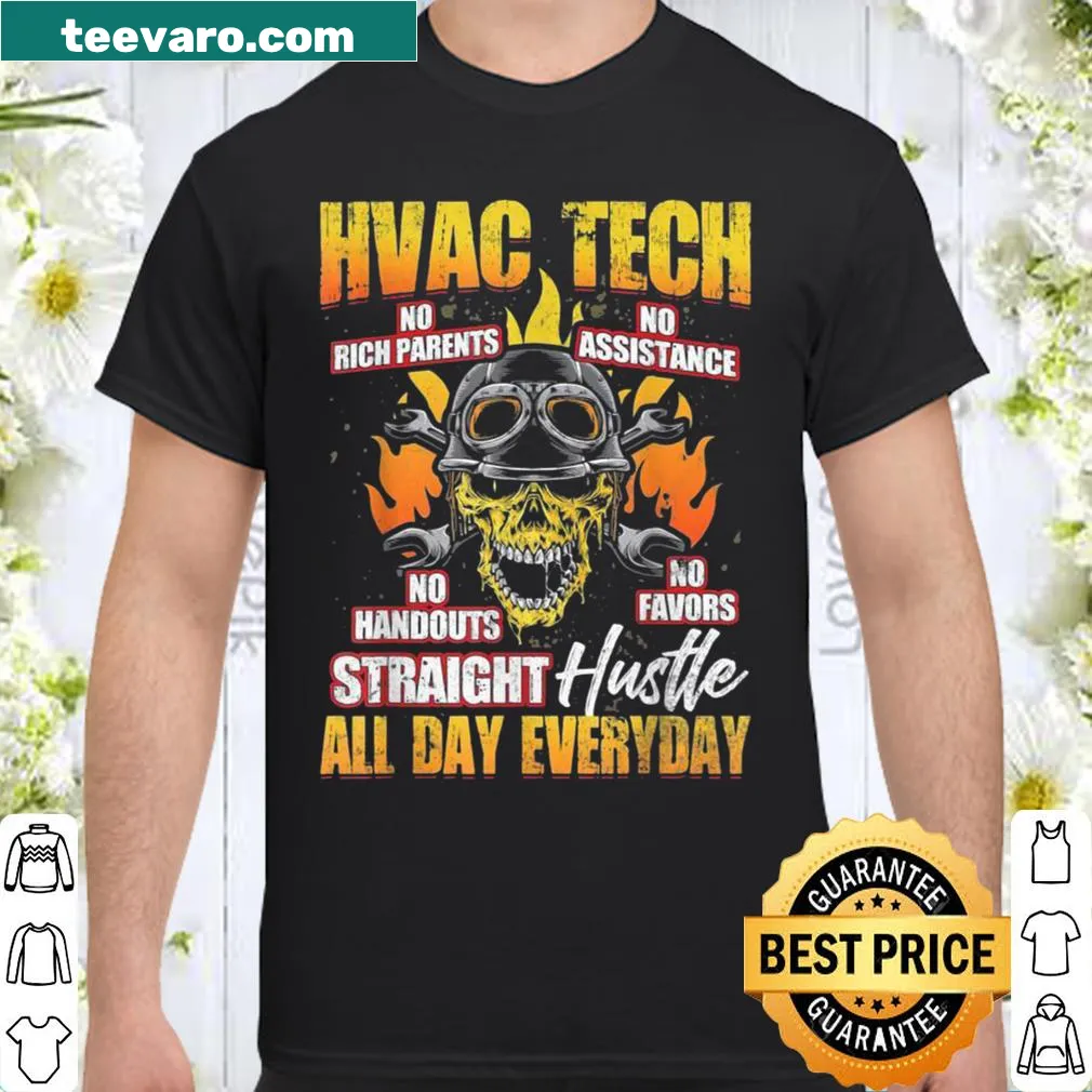 Distressed shirt for HVAC technicians with bold profession-themed text