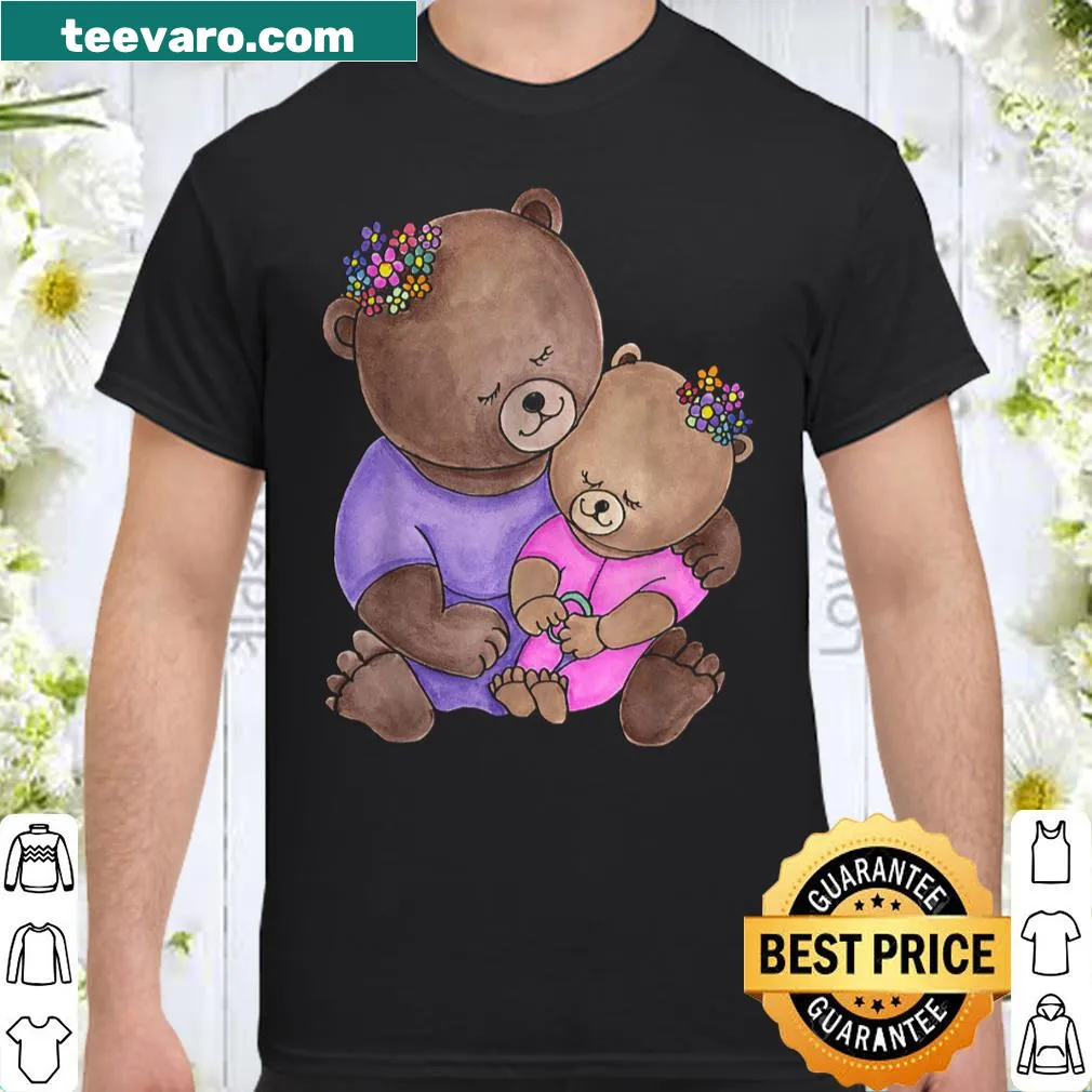 Cute mother and baby teddy bears graphic shirt