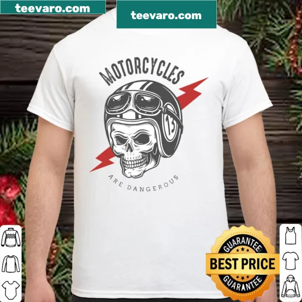 Funny motorcycle-themed T-shirt with humorous graphic