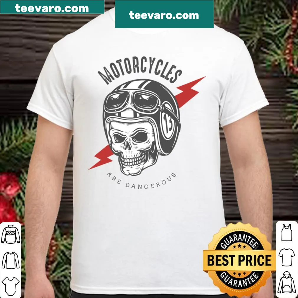 Funny motorcycle-themed T-shirt with humorous graphic