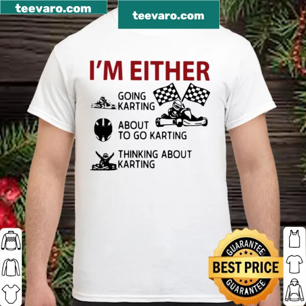 Humorous karting-themed shirt with playful text design