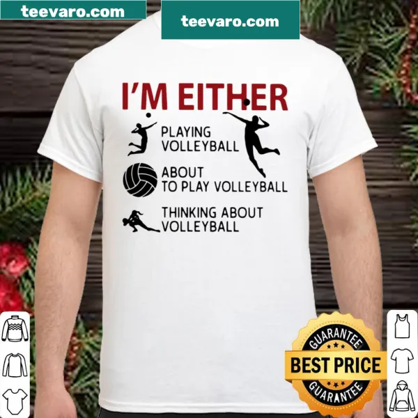 Playful volleyball-themed design on a shirt.