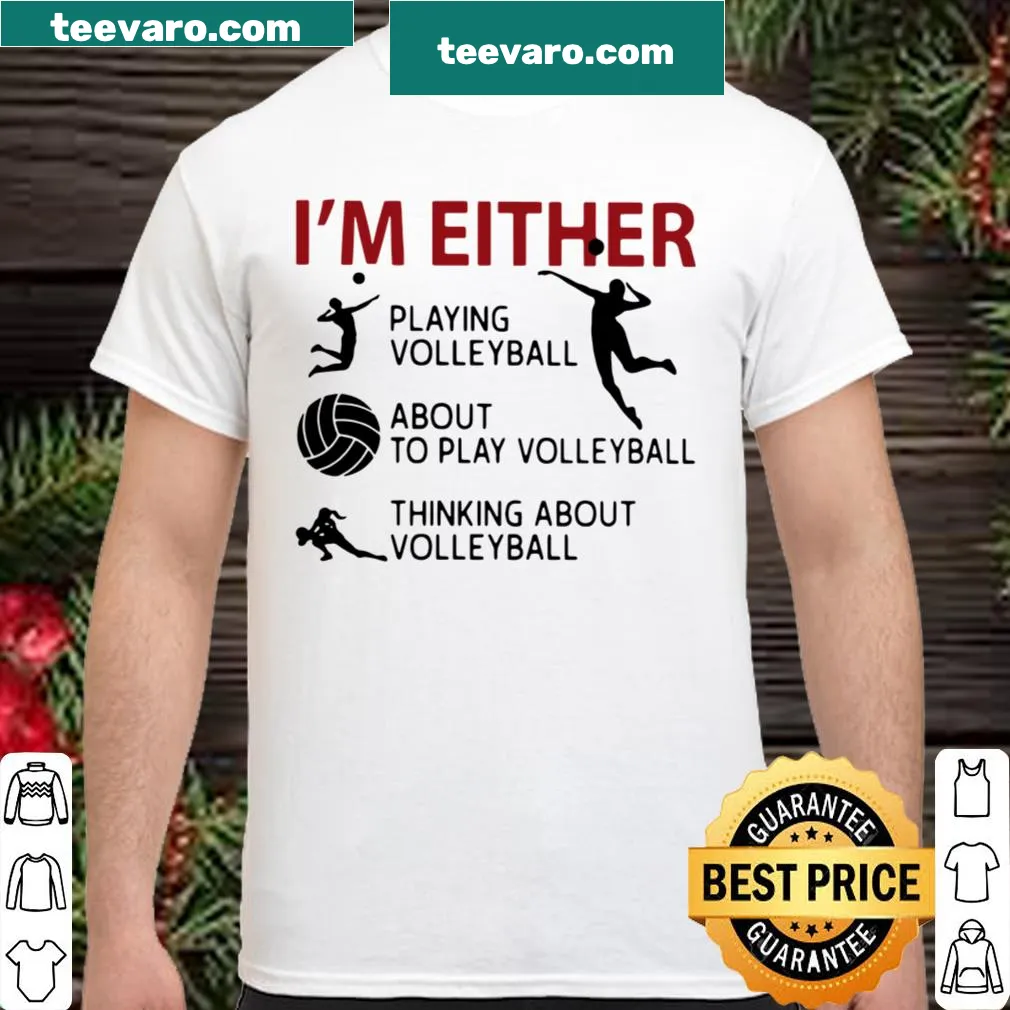 Playful volleyball-themed design on a shirt.