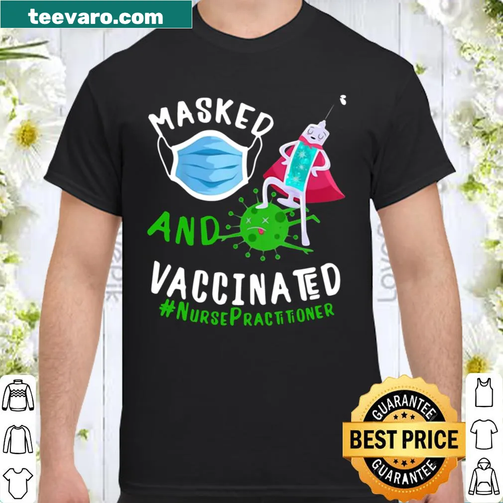 Nurse-themed design celebrating vaccinations on a shirt.