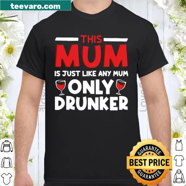 Funny wine-themed shirt for moms with whimsical text design.