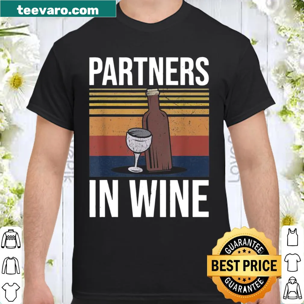 Playful shirt design celebrating friendship and wine