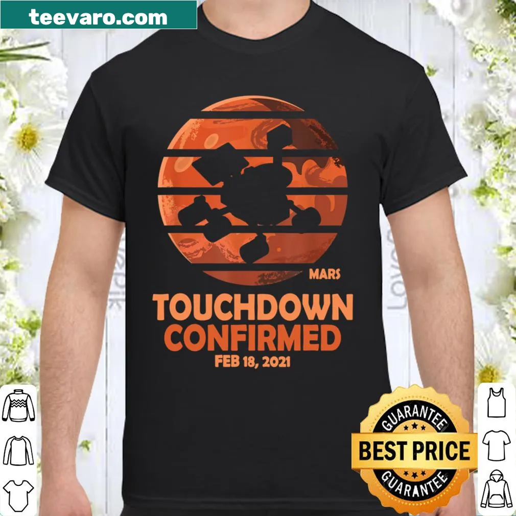 Shirt celebrating the Perseverance rover landing on Mars