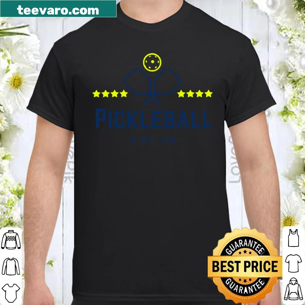 Typography graphic shirt saying 'Pickleball is My Jam'