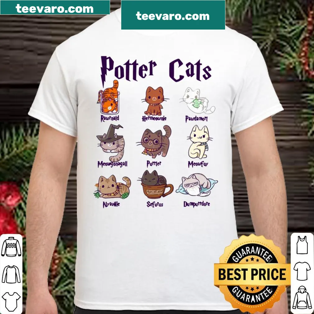 Cute Harry Pawter design featuring kittens in wizard attire