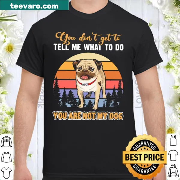 Vintage shirt with humorous pug saying about dog ownership