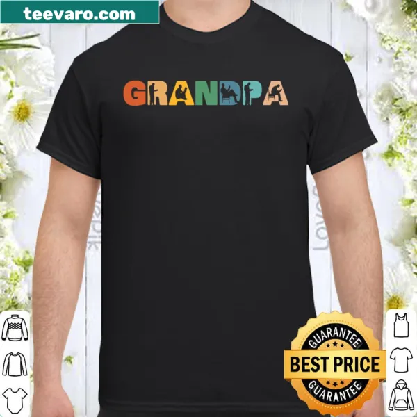 Shirt featuring the phrase Retro Reading Grandpa, Retired 2021 in vintage typography
