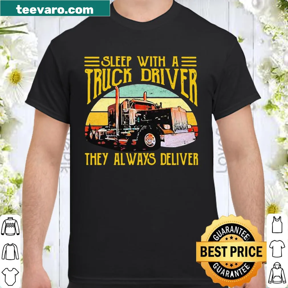 Vintage-style T-shirt with a sunset and truck driver slogan