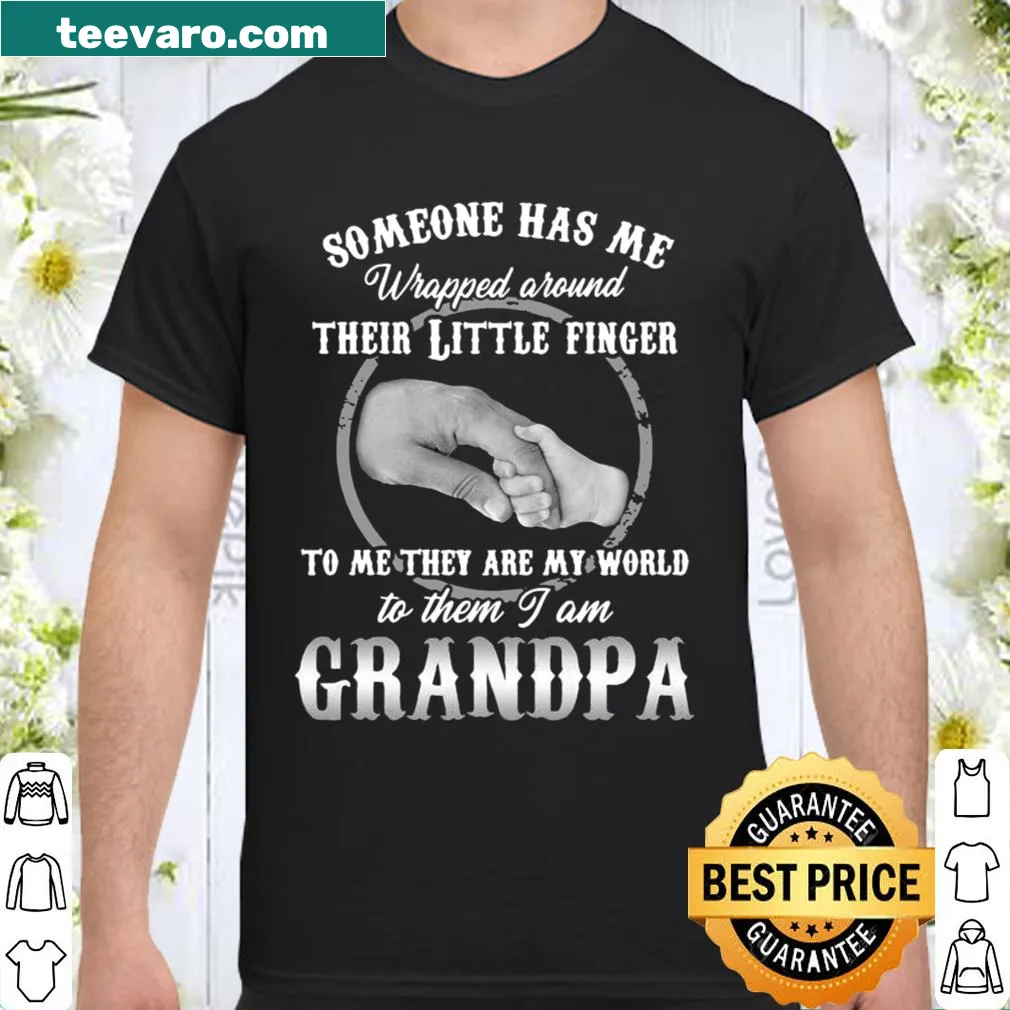Sentimental grandpa shirt with touching phrase about grandchildren