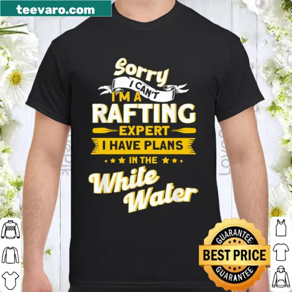 Adventurous phrase about rafting expertise on a shirt
