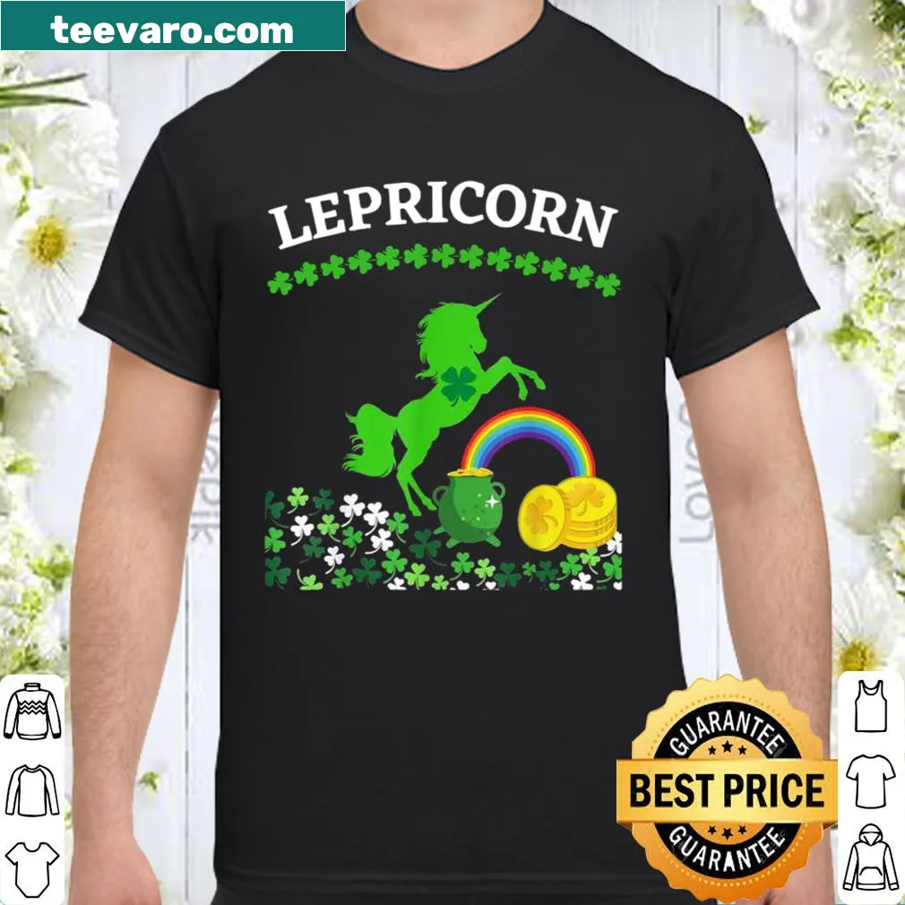 Playful Lepricorn shamrock graphic for St. Patrick's Day