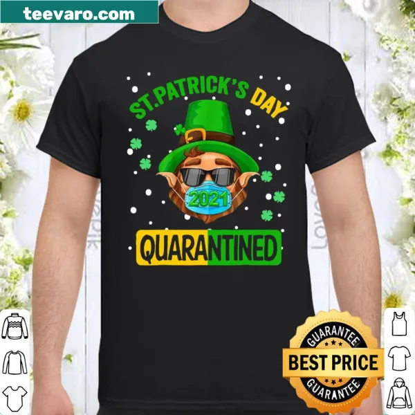Quarantined leprechaun wearing a face mask for St. Patrick's Day