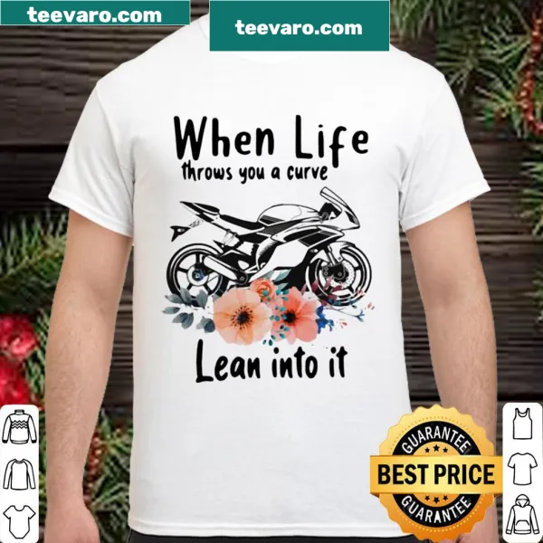 Motivational biker shirt with the phrase about embracing challenges