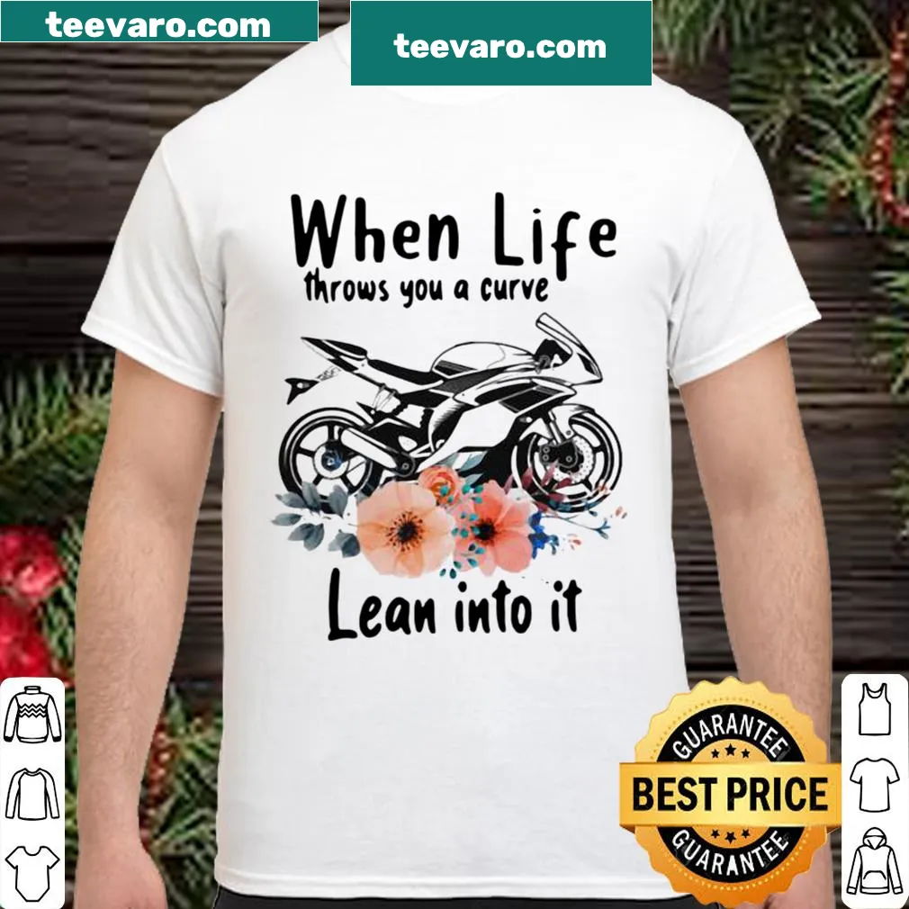 Motivational biker shirt with the phrase about embracing challenges