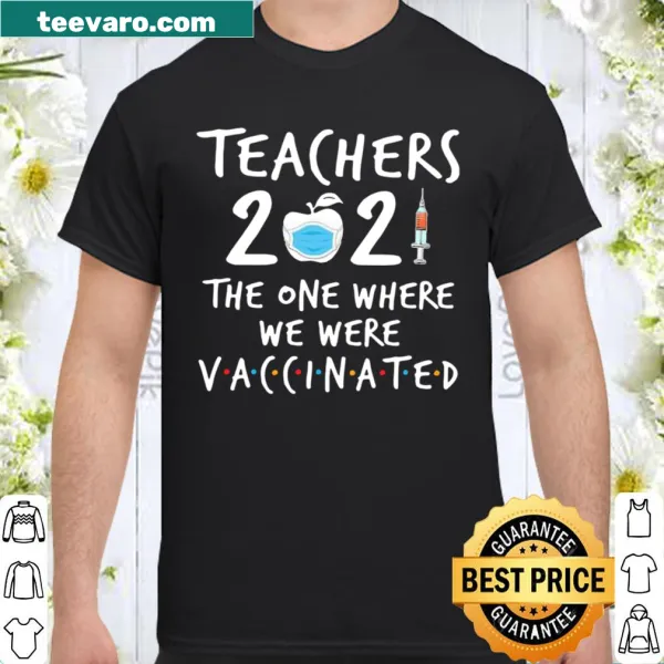 Retro t-shirt for teachers commemorating the year of vaccination