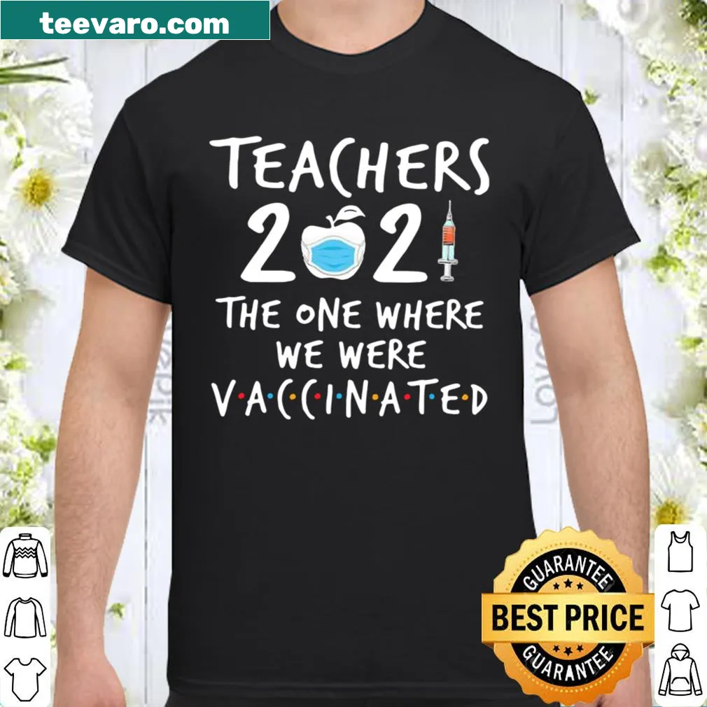 Retro t-shirt for teachers commemorating the year of vaccination