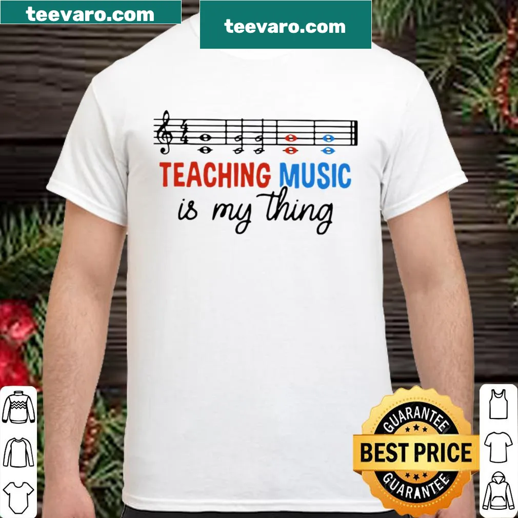 Shirt celebrating music teaching with clear typography