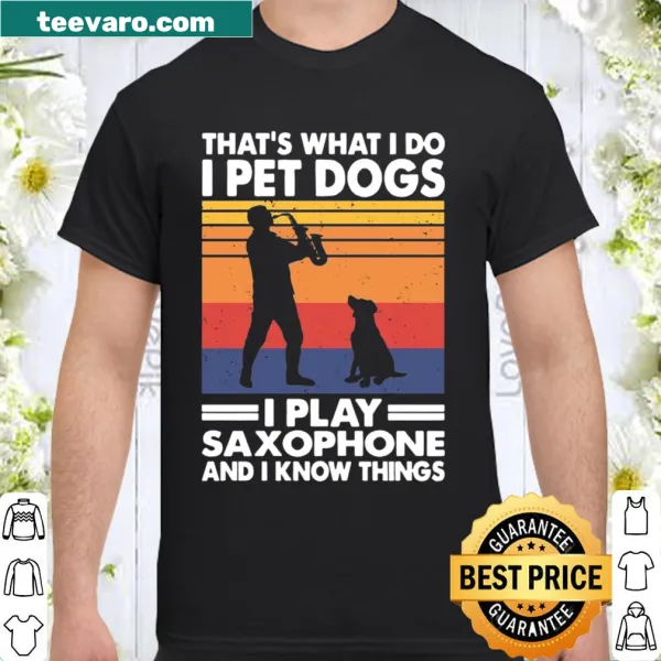 Saxophonist and dog owner phrase on a shirt